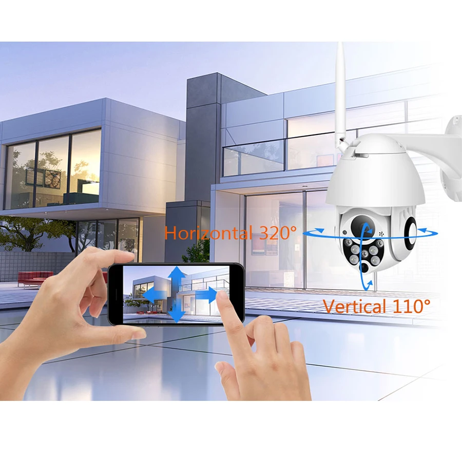 

waterproof mini ip wifi PTZ camera 4X digital zoom HD 1080P resolution real P2P wireless speed dome camera outdoor CCTV security