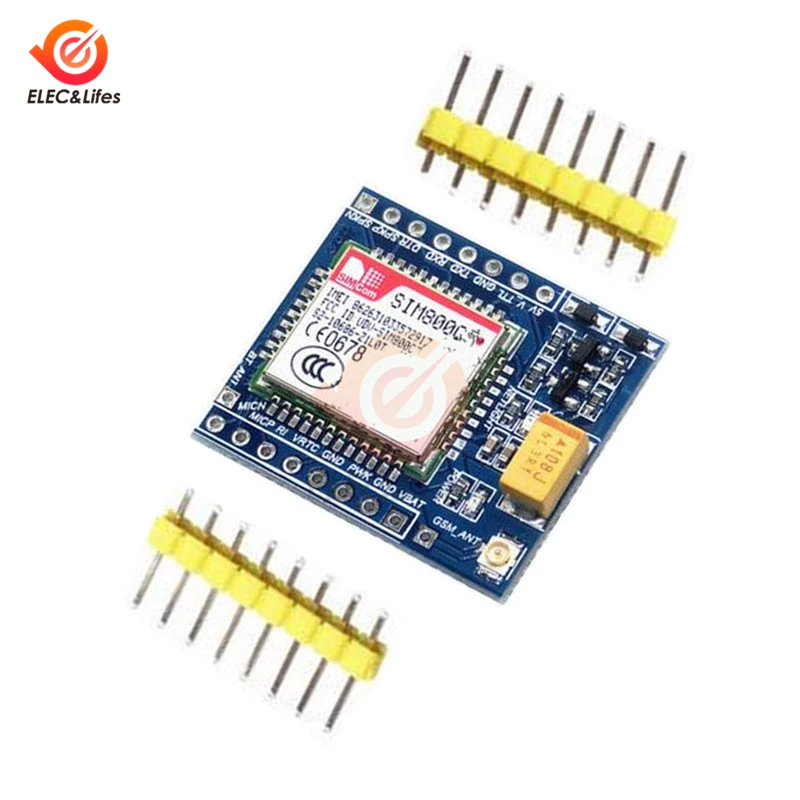 Мини SIM800C GPRS GSM модуль 5 В/3 3 в ttl макетная плата IPEX с Bluetooth TTS STM32 для Arduino SMT32 C51|Детали