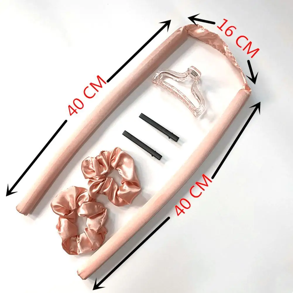

Satin Rubber Curl Iron Sleep Hairdresser Lazy Curling Iron Strong Durable No Heating No Damage Hair Reusable Hairpin Hairpin Set