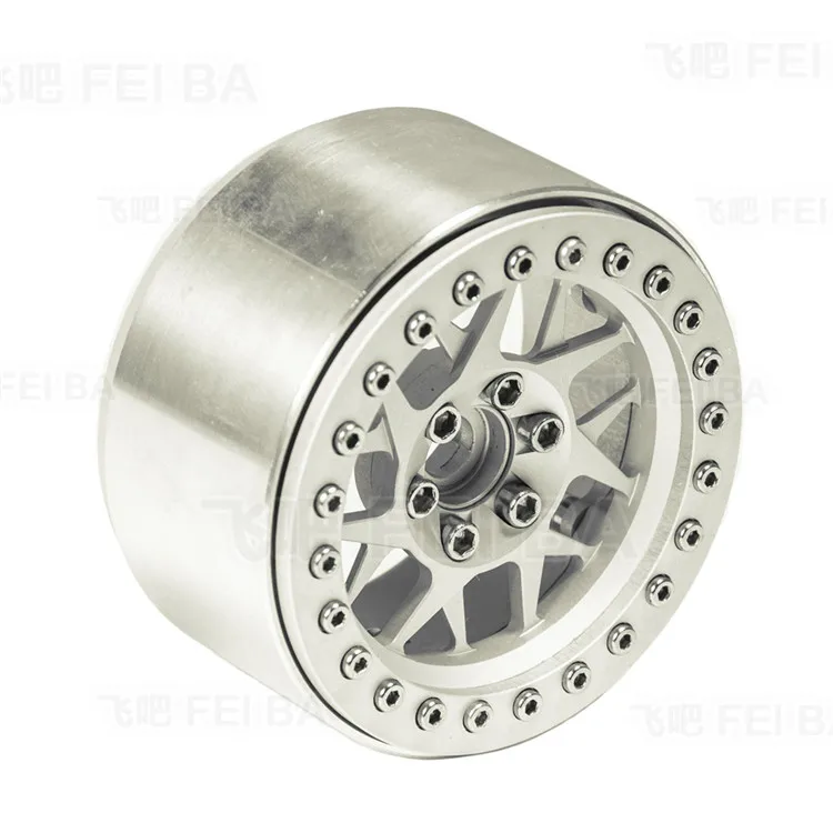 Cubo de rueda CNC 1,9 de 2,2 pulgadas, llanta de rueda de 54mm y 65mm para SCX10 Rock Crawler RC 1/10, piezas de actualizaci&oacute;n de coches, 1 unidad-3