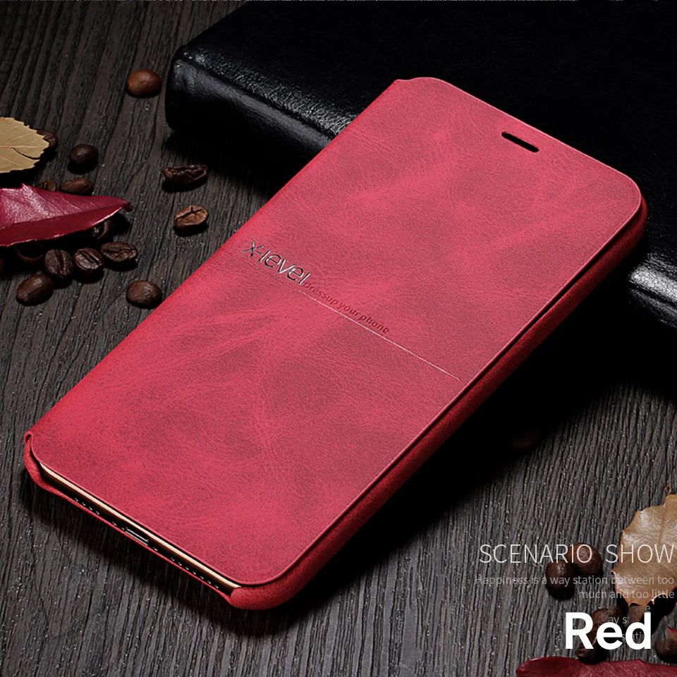 Кожаный чехол X-Level для iPhone 11 Pro Max откидная подставка держатель мягкая сенсорная