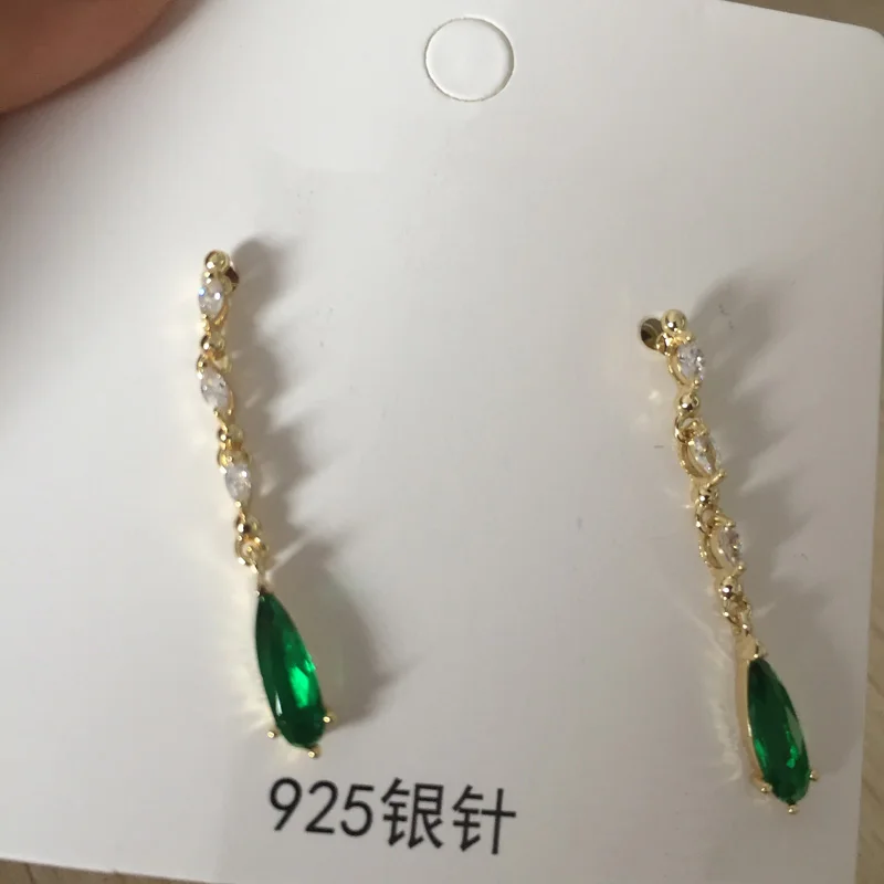 Кристалл Длинная кисточка висячие серьги корейская мода высокий блеск для