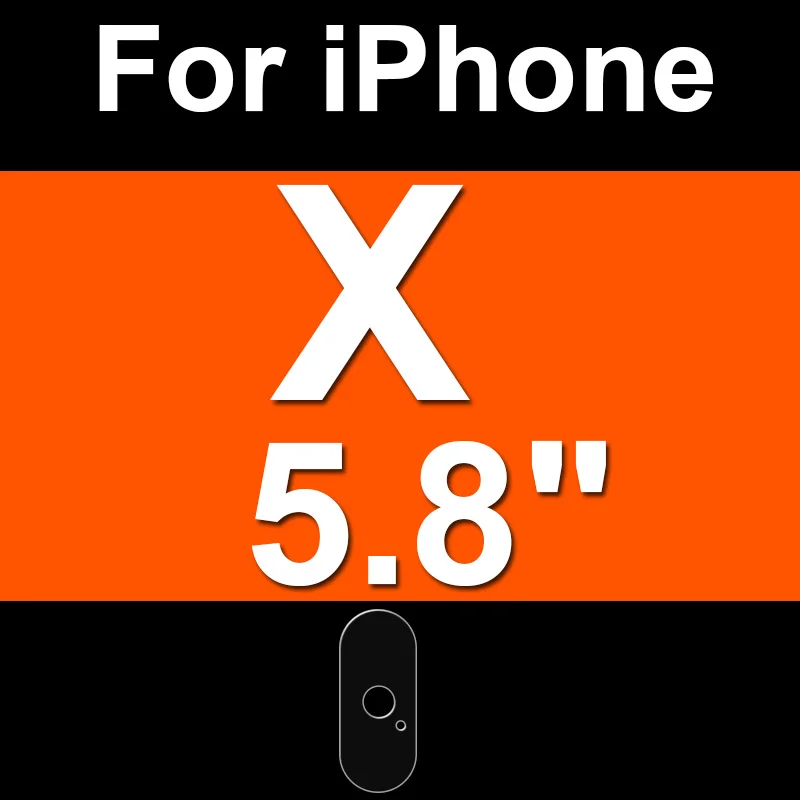 10 шт./партия для Apple iPhone 11 Pro Xs Max X XR 6 6S 7 8 Plus задняя защита для объектива камеры Защитная крышка мягкая пленка из закаленного стекла - Цвет: For iPhone X