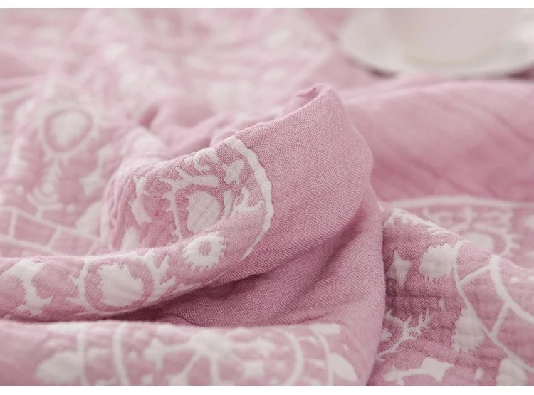 

New 100% Cotton Gray Muslin Blanket Bed Sofa Travel Breathable Chic Mandala Style Large Soft Blanket Blanket Para Throw