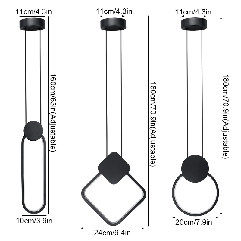 

Modern LED Pendant Lights Minimalist Restaurant Coffee Bar Living Room Bedside Pendant Lamp Background Wall Long Line Hang Lamp