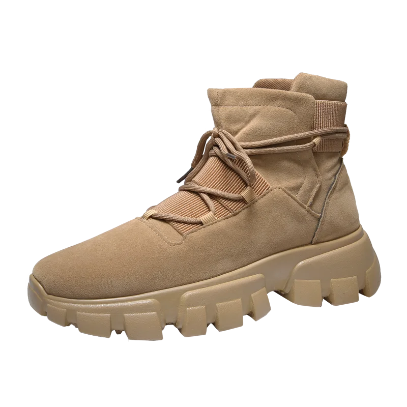 Khaki Новинка; модные мужские зимние ботинки; Водонепроницаемая Уличная обувь; Bottes Pour Hommes; кроссовки; Мужская прогулочная обувь; chaussure homme - Цвет: Khaki