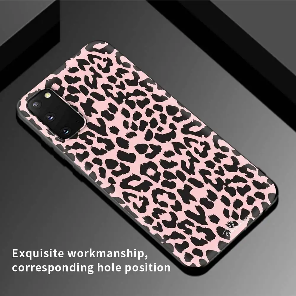 

Case For Samsung Galaxy S21 S10 S20 FE S8 S9 Plus Note 20 Ultra 9 8 10 Lite Black Shell Phone Funda Capa Exquisite Leopard Print