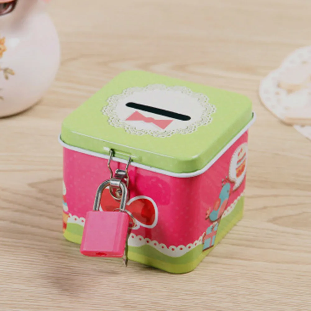 Милая коробка для денег копилка с мультяшным принтом подарки детей случайный