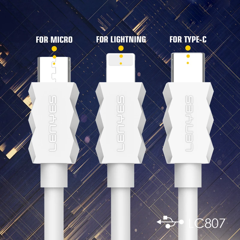 Кабель зарядного устройства Lenyes 3A для iPhone 5 5S 6 7 8 Plus X XR XS MAX 11 кабель быстрой