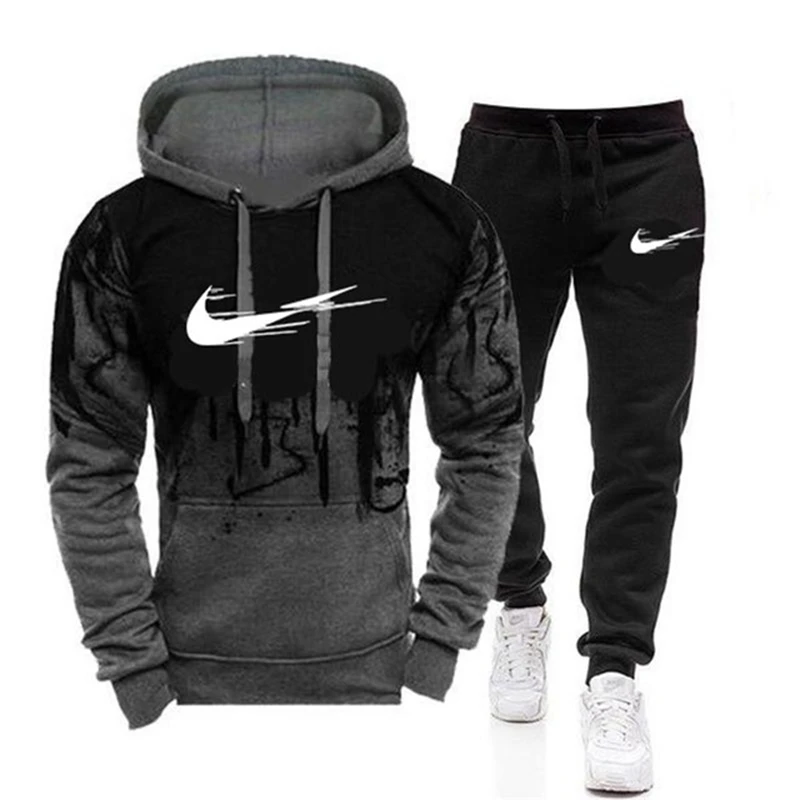 

new Autumn and winter Men's Sets hoodies+Pants Harajuku Sport Suits Casual Sweatshirts Tracksuit 2020 new Brand Sportswear