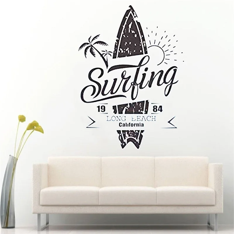 Серфинг Палм-серфинга Наклейки на стены Surfer мальчик настенные наклейки