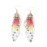 butterfly wing earrings anime demon slayer butterfly wing earrings kimetsu no yaiba kochou shinobu earrings for women girl gift