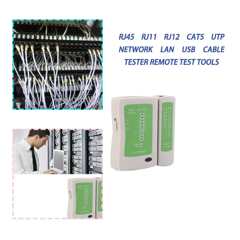 Профессиональный сетевой кабель тестер RJ45 RJ11 RJ12 CAT5 незащищенная витая пара кабеля локальной сети тестер сетевых инструментов ручной телефонная проводка линии детектор