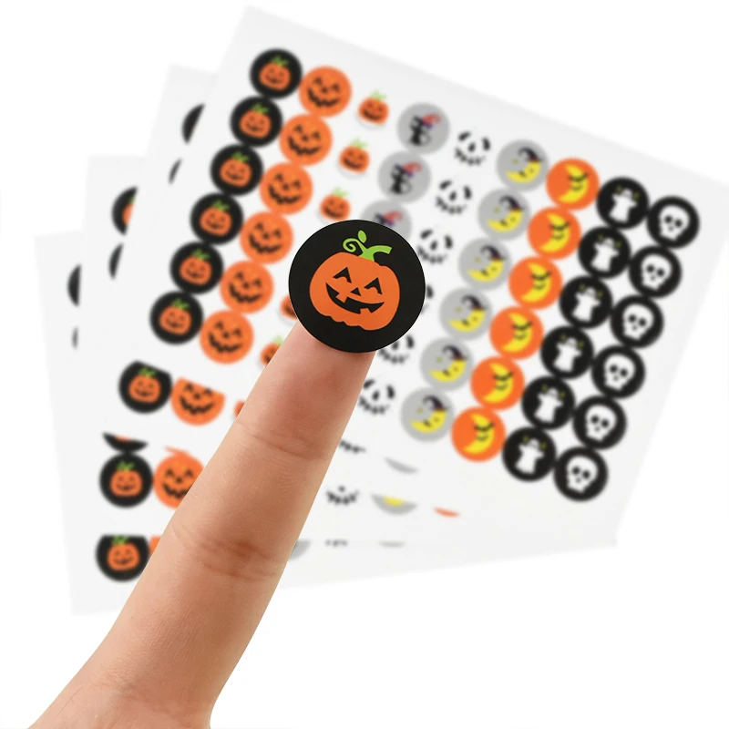 216 шт./лот декоративные наклейки на Хэллоуин самоклеящиеся бумажные с