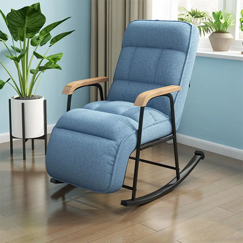 

Nordic rocking chair sofa bed adult household carefree chair nap balcony lazy leisure living room simple modern lounge chair