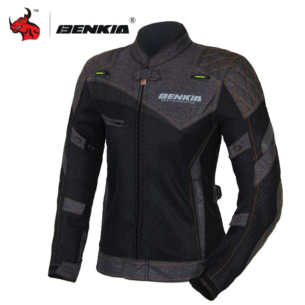 

BENKIA мотоциклетная куртка летняя женская мото джинсовая куртка для мотокросса дышащая сетчатая одежда для верховой езды Ropa Moto