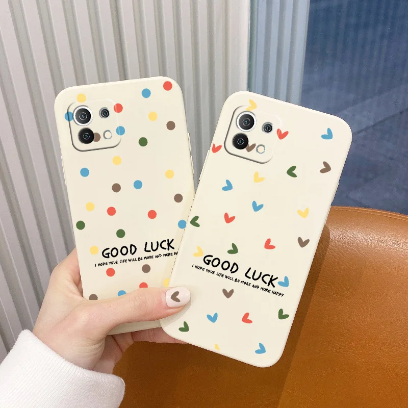 

Thin Luckly Love Pattern Phone Case For Xiaomi Mi 11 10T 10 lite 9T Note 10 Redmi Note 9 9T 8 8Pro 7 7Pro 9 9A K30 K20 Cover