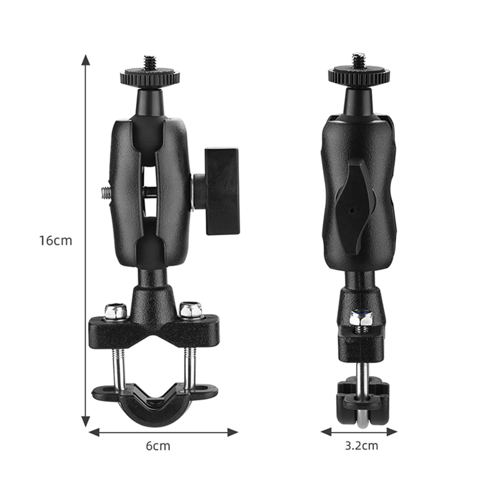

Motorcycle Bike Handle Bracket Clip Fixing Holder Ballhead Adapter For Gopro Hero 10/9/8/7 /6 /5 /Osomo Action