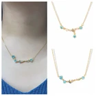 Ожерелье Plata De Ley 925 для женщин, градиентное циркониевое ожерелье со звездой и ключицами, ювелирные украшения на шею, драгоценности