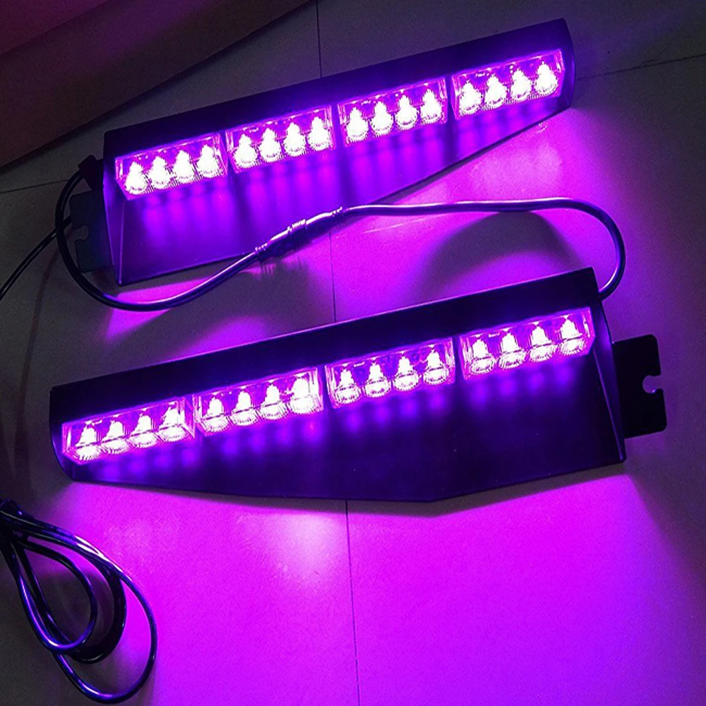 Castaleca Полицейская машина огни 32LED Предупреждение проблесковым маячком 12/24V аварийного предупреждающий туман свет 15 режимов освещения стайлинга автомобилей