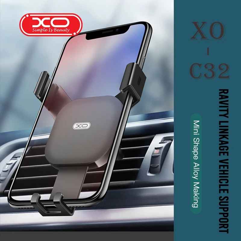 

XO C-32 Universal Gravity Car Phone Holder For Mobile Phone In Car Air Vent Mount Stand For iPhone 11Pro Max Samsung Support Car