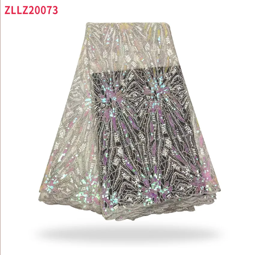 

2021 новый стиль Африканский воск высокое качество сетка блестки кружево мягкая печатная кружевная ткань