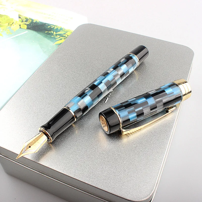 

JINHAO 100 целлулоидные перьевые ручки, перьевые ручки с красивым мраморным узором, чернильная ручка для письма, подарок для офиса и бизнеса