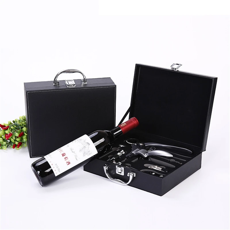 

9 Pcs/set Zinc Alloy Rabbit Shape Red Wine Opener Tool Set Cork Bottle Opener Kit Professional Corkscrew Pourer Set Gift Box Set