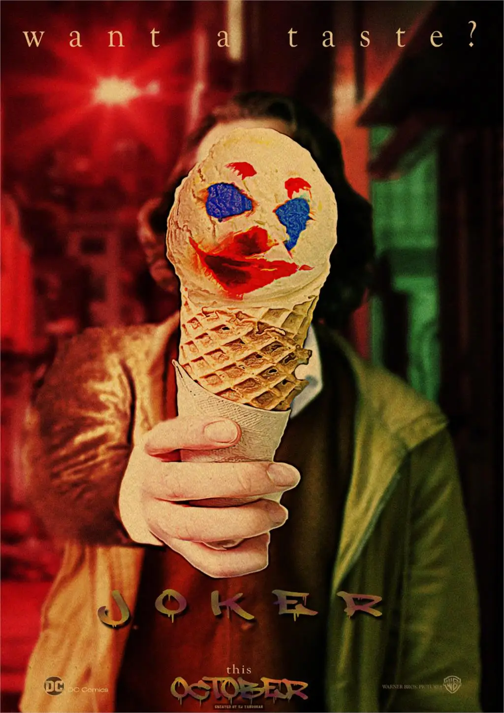 

2019 latest clown movie poster vintage poster kraft paper poster retro poster bar bedroom decoration painting print