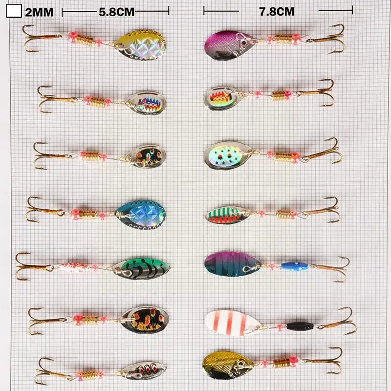 

30Pcs Lifelike Fishing Lures Rotating Lure Sequin Bait Set Fishing Gear Fishing Tackle E4G3