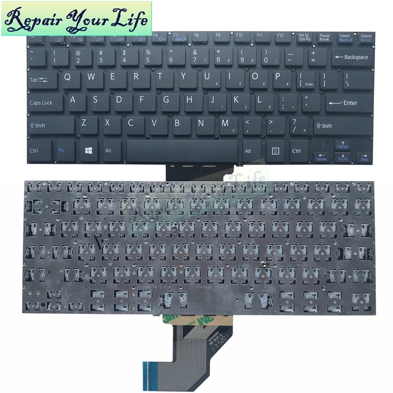 

Laptop replacement keyboard for SONY Vaio SVF142 SVF14 SVF142A 23T 25T 29T SVF142C29M US English UK British black white KB best