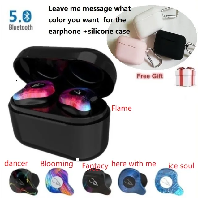 tell me what color Sabbat X12 Pro Bluetooth 5,0 TWS мини невидимые наушники беспроводные IPX5 спортивные наушники с зарядным устройством 750 мАч - Цвет: tell me what color