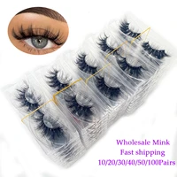 bulk items wholesale lots 102050100pairs 3dmink short lashes natural long wispy cruelty free thick fake eyelashes maquillaje