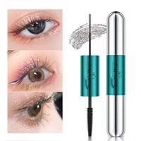 diamond mascara double effect 4d waterproof non smudge long curling color mascara double head cosmetic lashes
