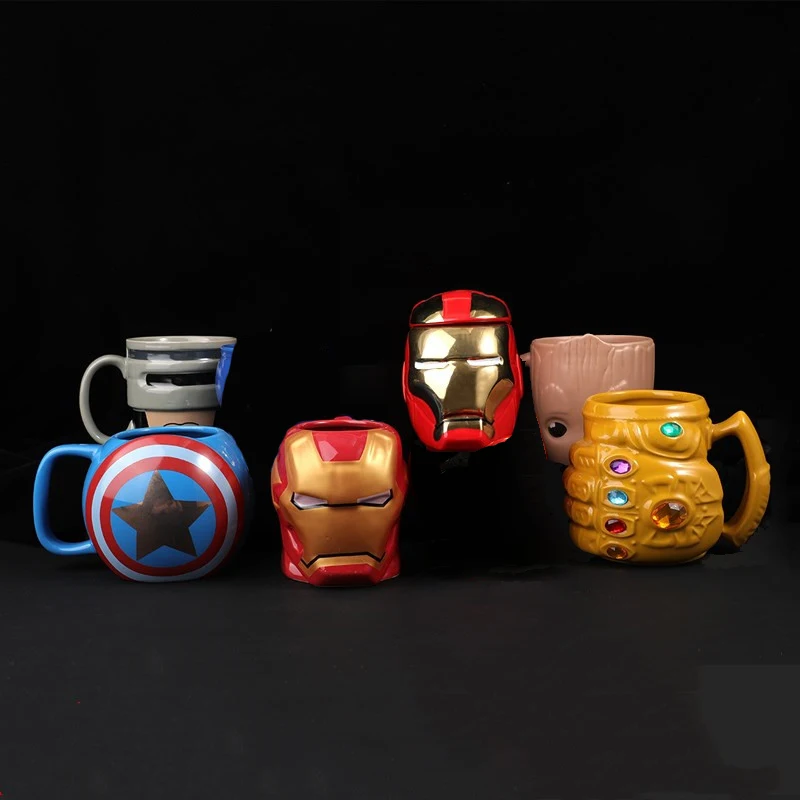 500 мл Marvel Averger Железный человек Капитан 3D чашка для воды Кофе Молоко чай