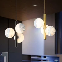 3 glass balls led pendant light droplight modern nordic style ceiling hanging lamp dining room bedroom bedside lighting