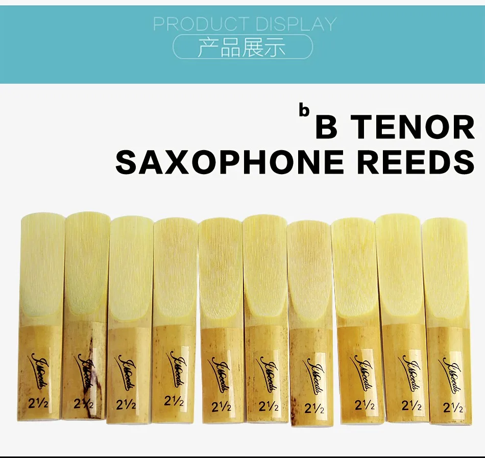 Cañas de saxofón Tenor bB de alta calidad, accesorios para saxofón, 10 unids/caja
