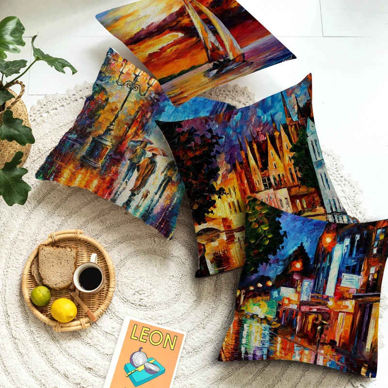 Наволочка для подушки с рисунком океана льняная наволочка дивана украшение дома