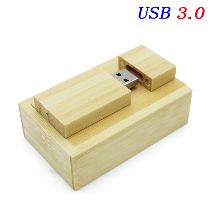 JASTER USB 3,0 более 10 шт бесплатный логотип usb+ деревянная коробка usb флэш-накопитель 4 ГБ 8 ГБ 16 ГБ 32 ГБ 64 ГБ Свадьба сфотографировать в честь подарка - Цвет: Bamboo