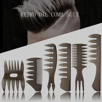 new wide teeth hairbrush fork comb mens vintage oil head comb beard care comb high quality mens styling tools