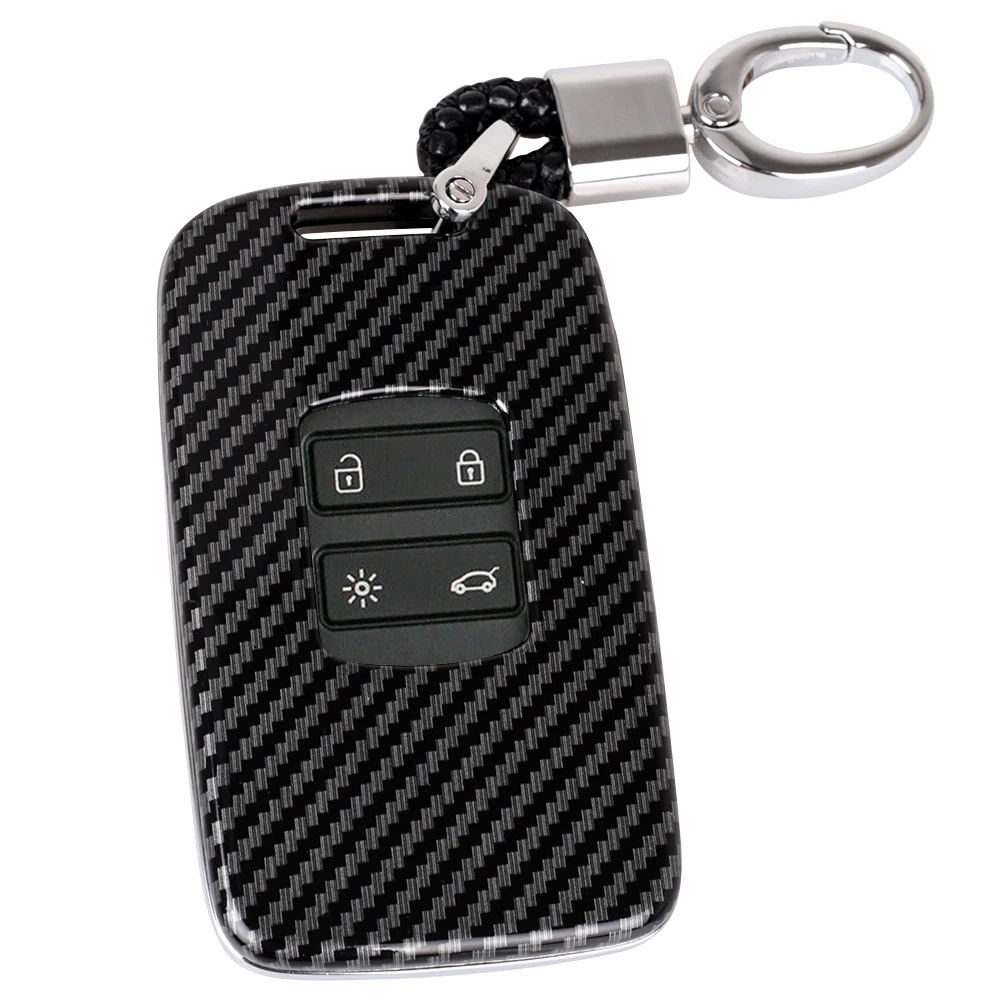 

Carbon Fiber Car Key Case Keychain Case For Renault Kadjar Megane Koleos