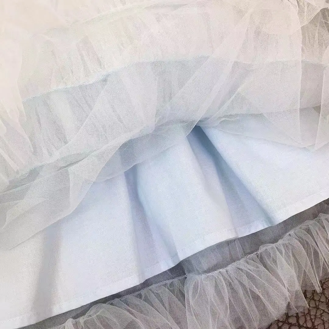 

2021 New Top luxury Brand Children's Bow Sequined High-End Clothing Sleeveless Cake Style Girls Dress