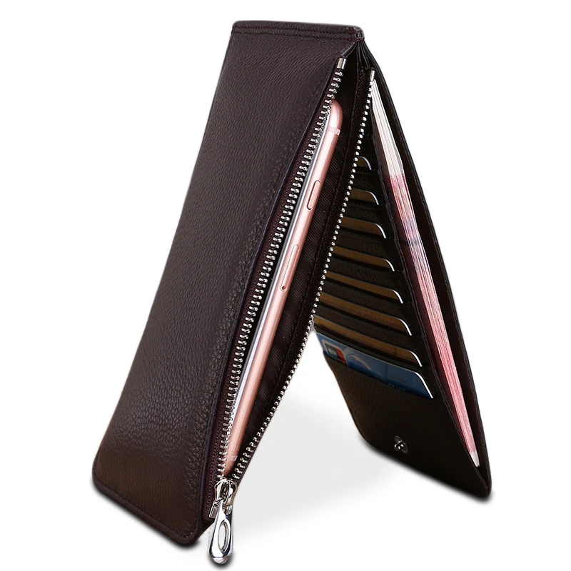 Кошелек из натуральной кожи для мужчин и женщин многофункциональный кошелек на