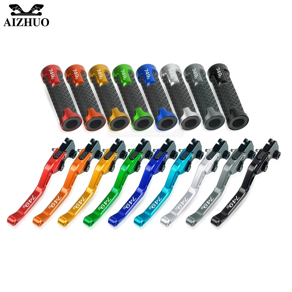 

FOR DUCATI 749S 749 S R 2003-2006 2005 Motorcycle CNC Aluminum Brake Clutch Levers Handlebar Grip Handle Hand Grips Accessories