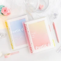 kawaii 2 size gradient color notebooks diary agenda notepad planner weekly book travel school supplies n1112