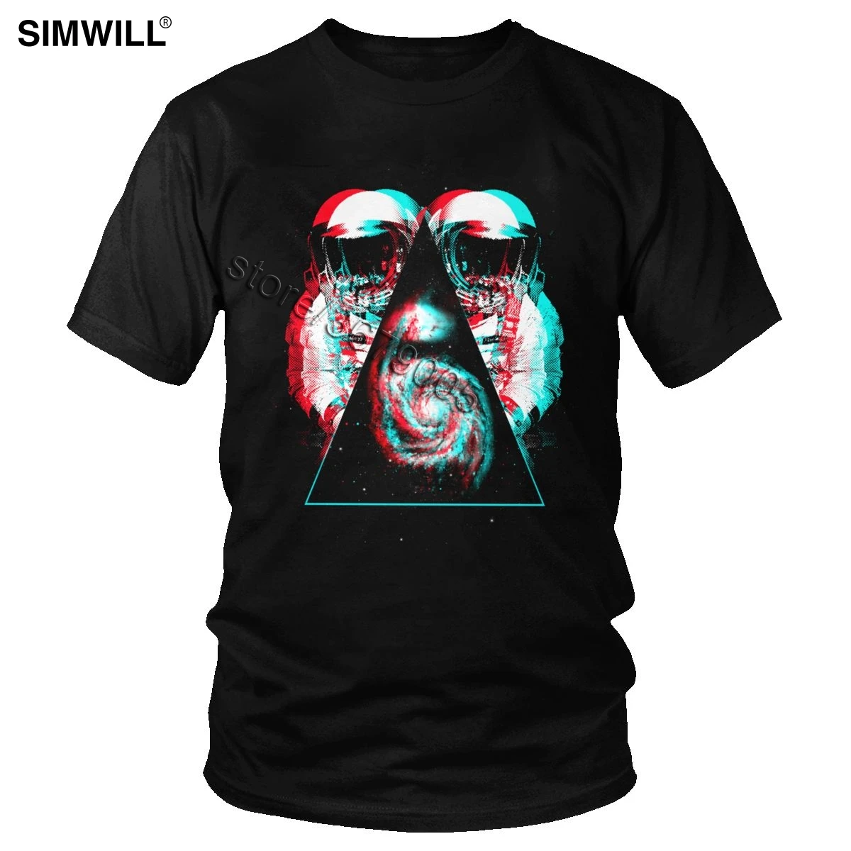 Фирменная новинка футболка для мужчин 100% хлопок 3D космическая аноним короткий