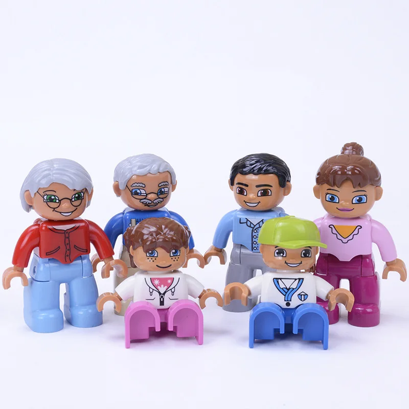 Большие фигурки x1 игрушечные блоки пожарный грабитель принцесса полицейский