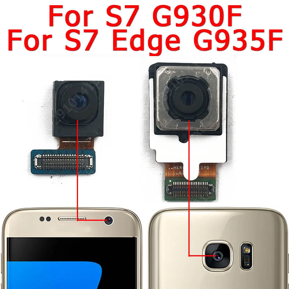 Originele Voor Samsung Galaxy S7 Rand G930F G935F Voor Achter Back Camera Frontale Belangrijkste Facing Camera Module Vervangende Onderdelen