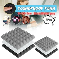 6pcspack 30x30x5cm pyramid sound absorbing sponge soundproofing foam stop absorption acoustic foam panel drum room accessories