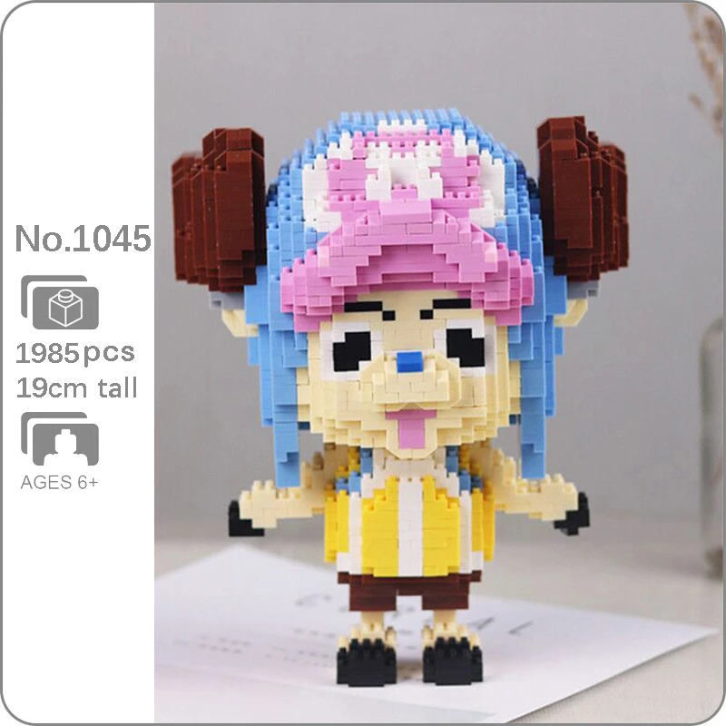 1985 шт One Piece Тони Чоппер с животным оленем пиратский 3D модель DIY Мини Алмазные